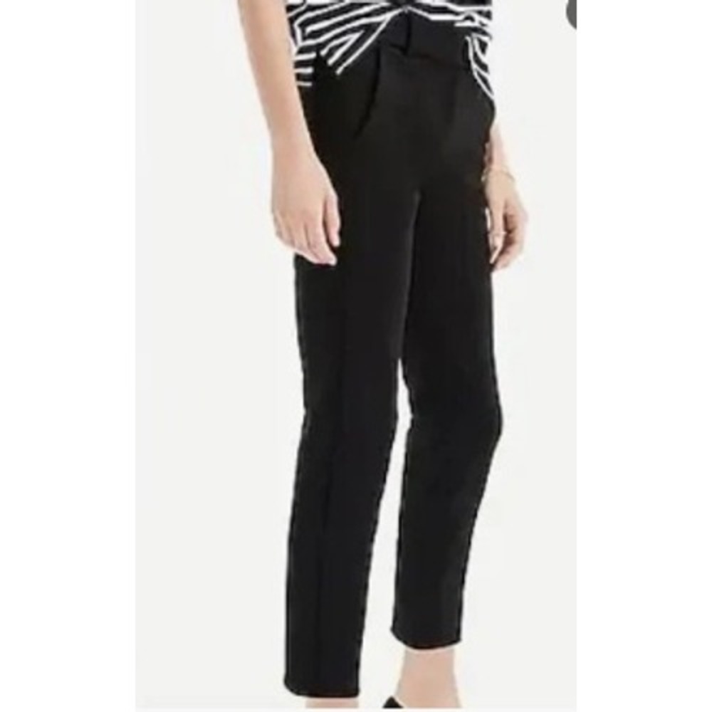 J.Crew Cameron Slim Crop Pants Black Italian Stretch Wool Tollegno 1900 Size 2T